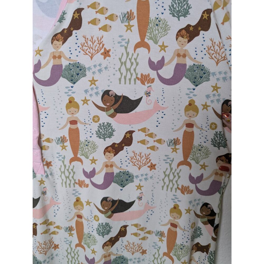Emerson & Friends 2 Piece Bamboo Mermaid Short Sleeve Shorts Pajama Set Women XL - Picture 6 of 13